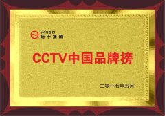 揚(yáng)子獲得CCTV中國品牌榜